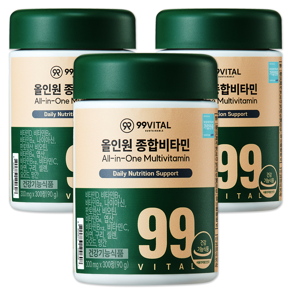 99바이탈 올인원 종합비타민 300정, 1개