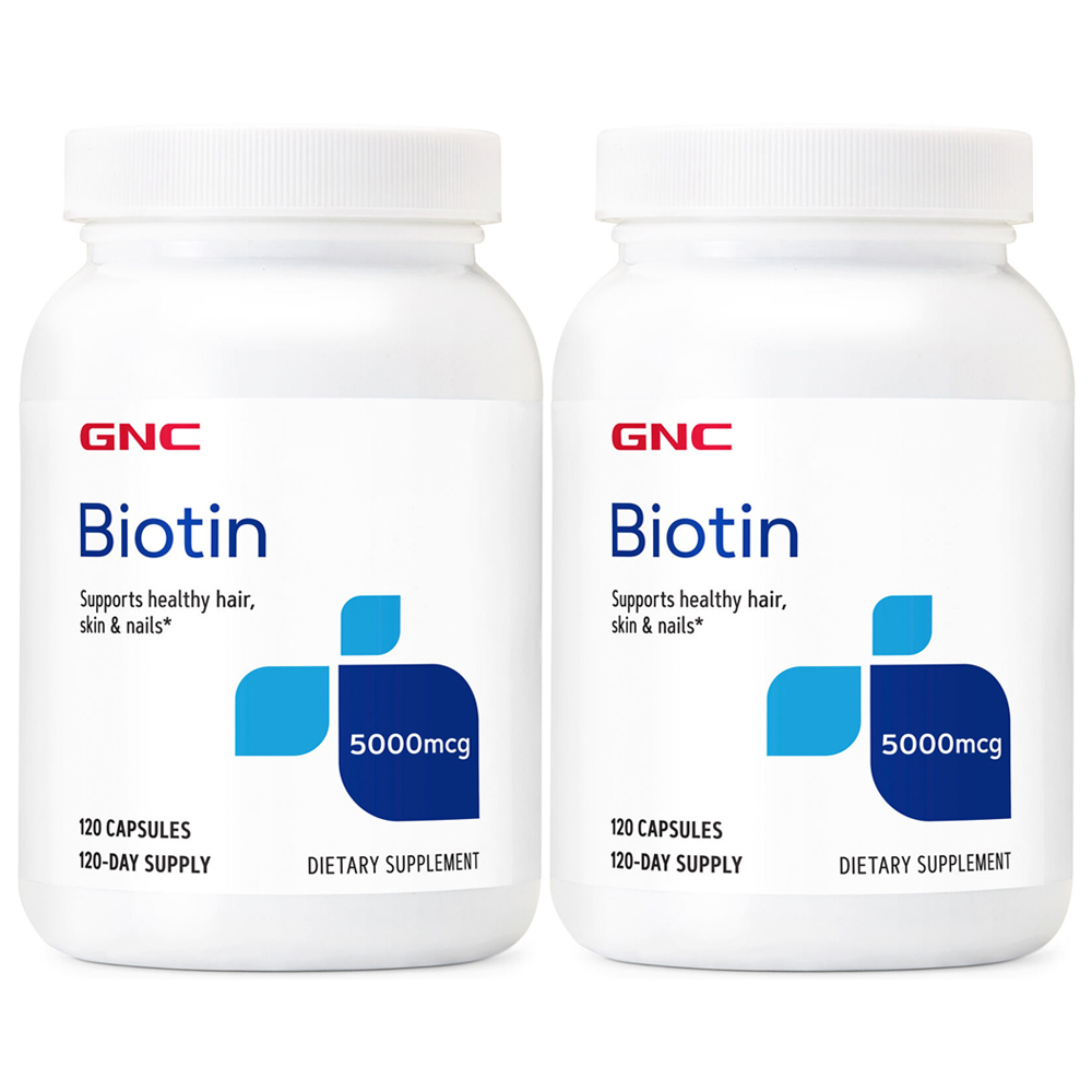 GNC <b>비오틴 5000mcg</b> 캡슐 120캡슐, 2개