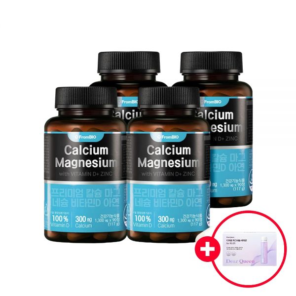 <b>프롬바이오</b> 프리미엄 <b>칼슘</b> 마그네슘 비타민D 아연 90정, 4개