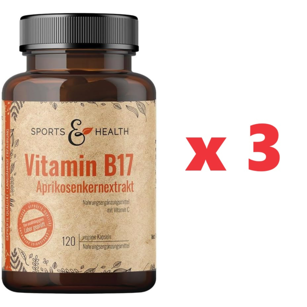 스포츠헬스 비타민B17 아미그달린 120캡슐, 1개