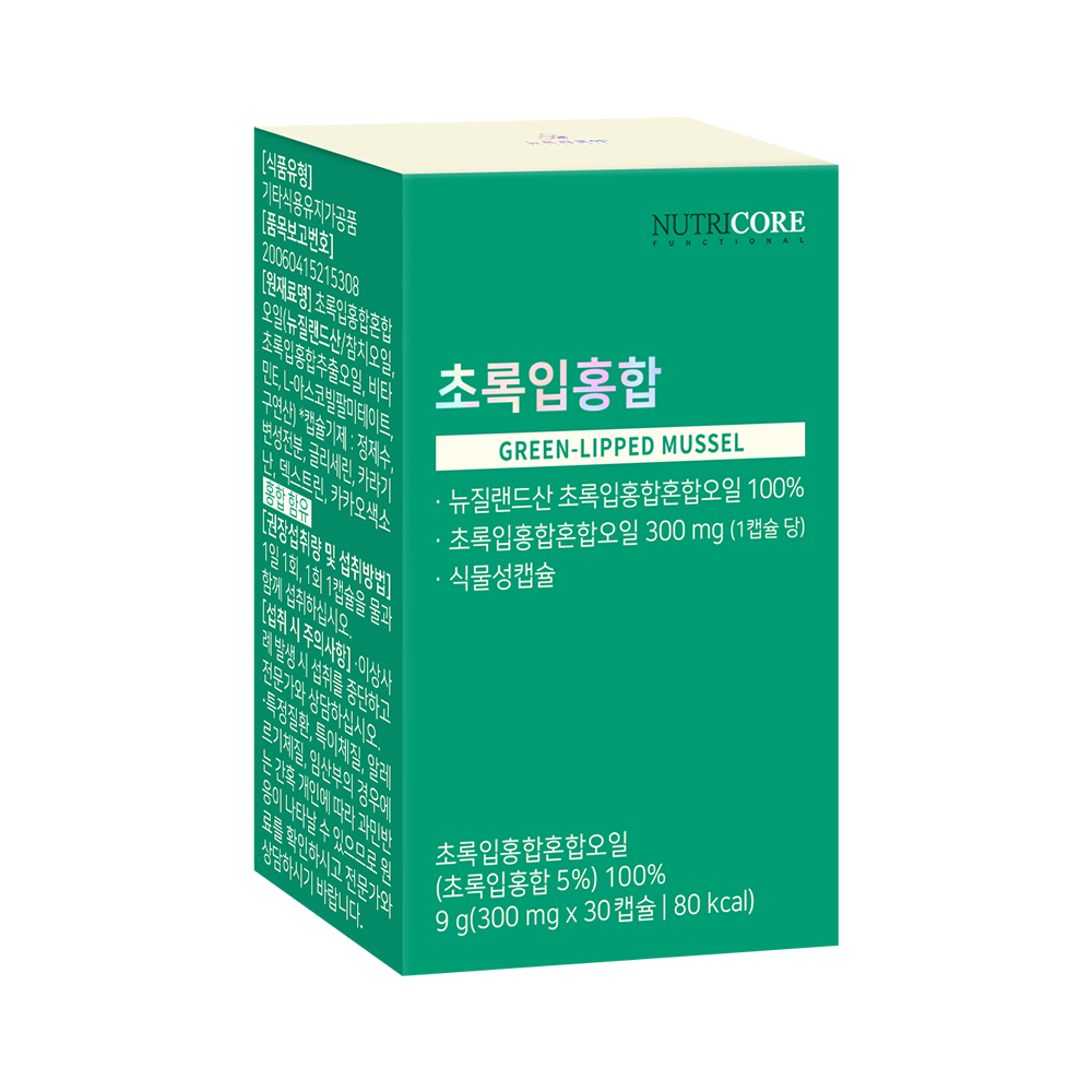 뉴트리코어 초록입홍합 300mg 30캡슐, 1개
