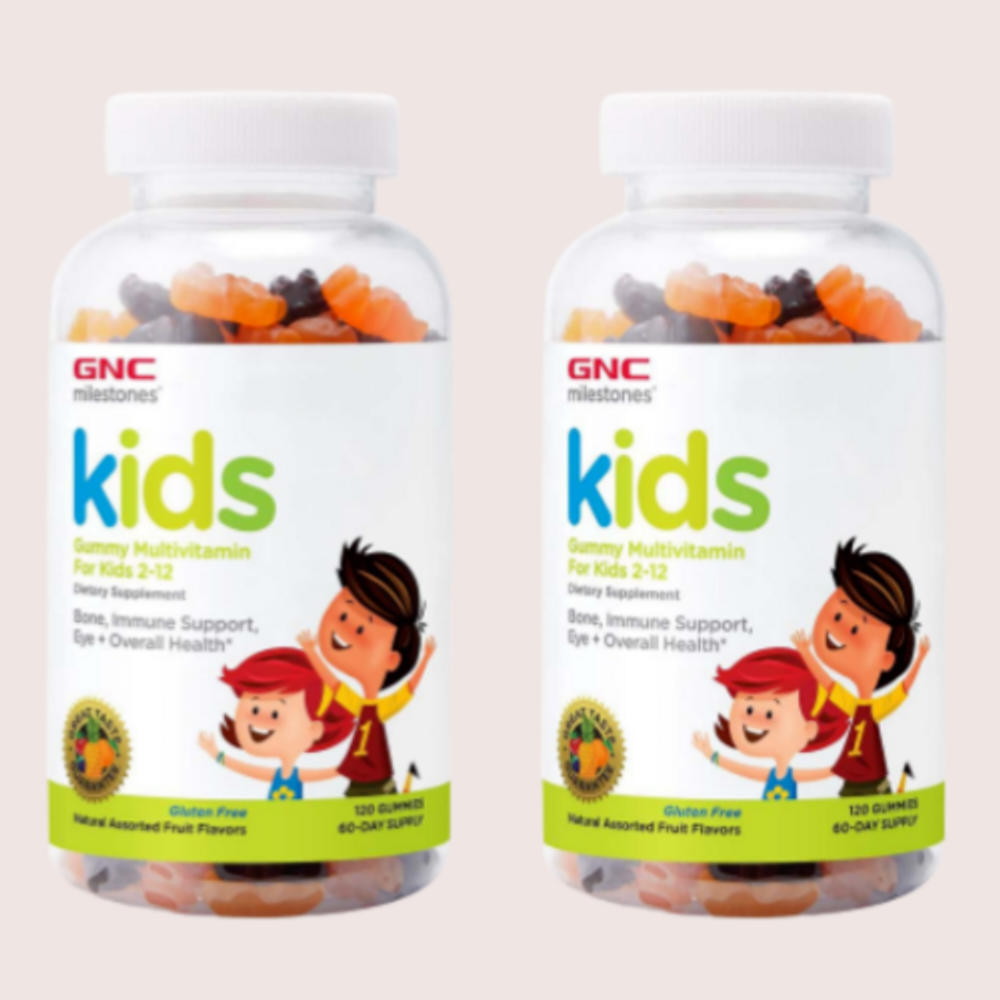 GNC 마일스톤 키즈 멀티<b>비타민</b> 구미 120구미, 1개