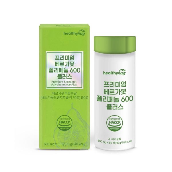 헬씨허그 베르가못 폴리페놀 600 플러스 60정, 3개