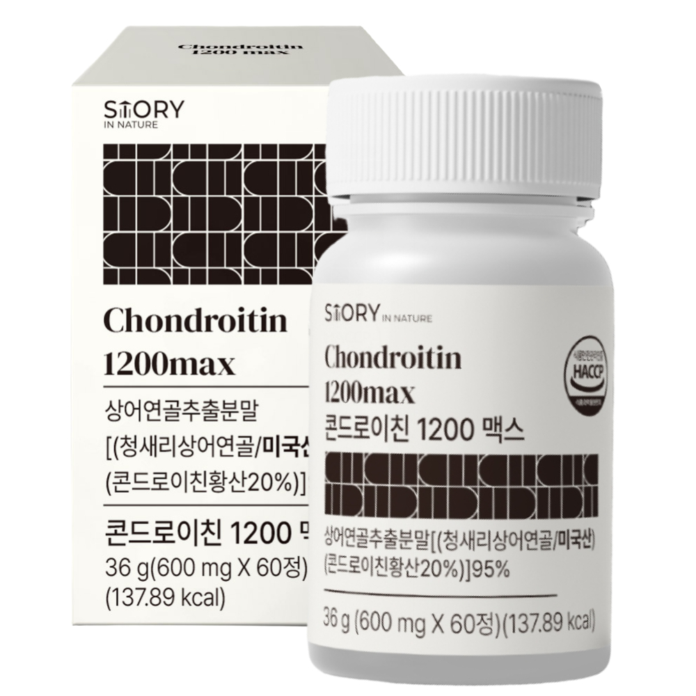 자연속의이야기 콘드로이친 1200 맥스 600mg x 60정, 4개