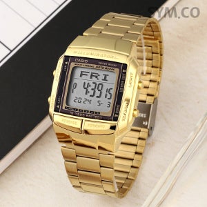 카시오 DB-360G-9A 데이터 뱅크스퀘어 듀얼타임 디지털 남자 메탈 시계 c