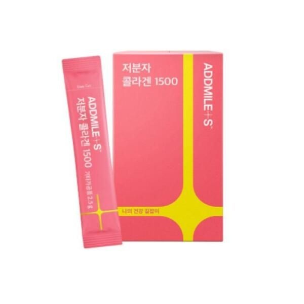 [셀러허브 식품] <b>애드마일스</b> 저분자 <b>피쉬 콜라겐</b> 1500 오렌지맛 30포