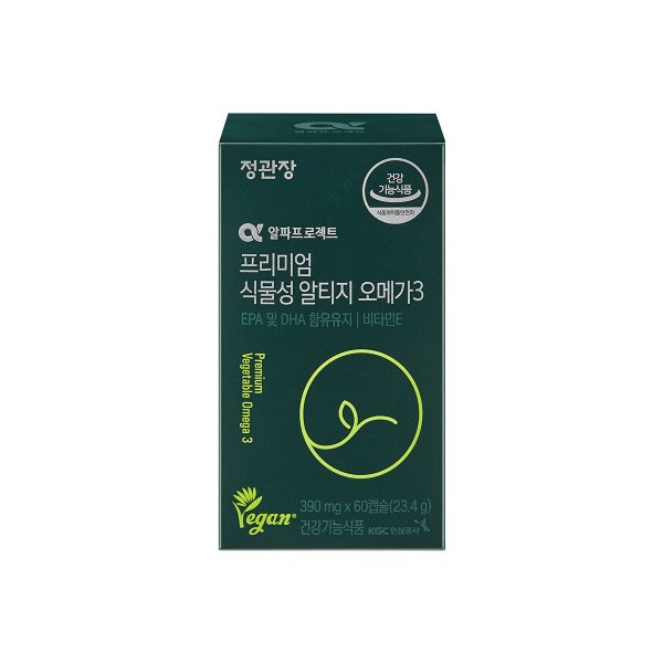 <b>정관장</b> 이마트점포택배 프리미엄 식물성<b>오메가3</b> 390mg60캡슐 (월계점)