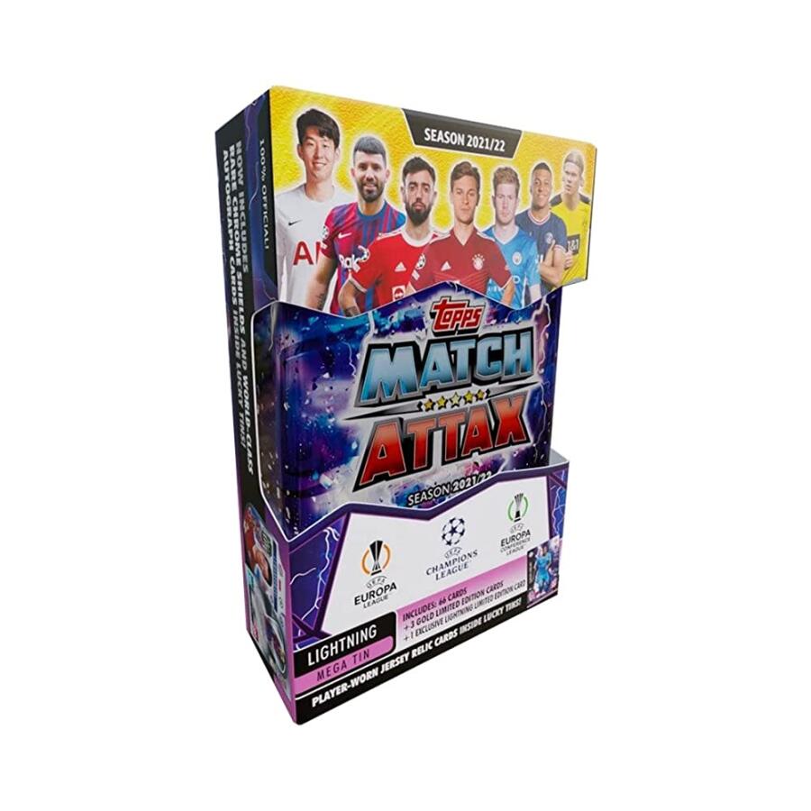 [아마존 공식]2021-22 Topps UEFA 매치 어택스 챔피언 리그 카드 - 메가 틴 라이트닝