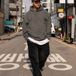 (XL-6XL)루비크 세미와이드핏 사선카고 밴딩팬츠 8255[4HER,사선절개,빅사이즈]