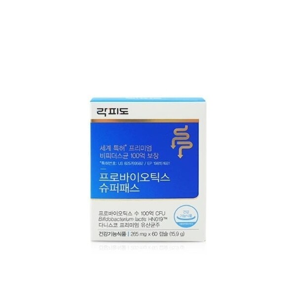 락피도 <b>락피도 프로바이오틱스 슈퍼패스</b> 265mg x 60캡슐