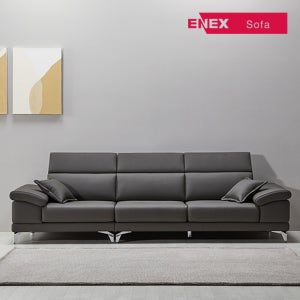 에넥스 에넥스 도노 슈렁큰 천연면피 통가죽 4인 소파