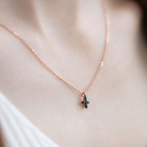 14k 18k 블루다이아몬드목걸이 야생화, 키스텔라