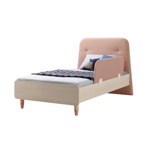 포브 자녀가구 침대 스퀘어형 침대(SS) 핑크 / 가드포함