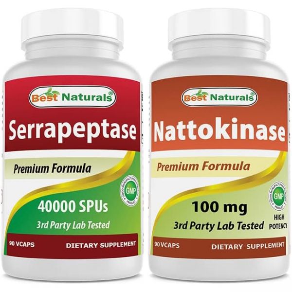 소화 식 체함 영양 식품 내추럴 <b>세라펩타아제 40000 SPU</b> 나토키나아제 100mg