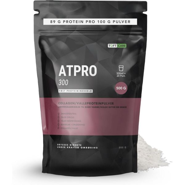 TOF <b>오브</b>tCARE <b>케어 오브</b>T CARE ATPRO 300 중성 단백질 파우더 가수분해 <b>콜라겐</b> &amp; 유청 분리물 무설탕 쉽게 용해됨 500g 246979  1개