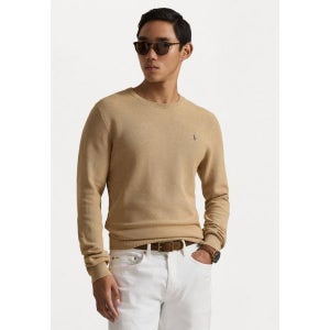 폴로랄프로렌 텍스처드 코튼 크루넥 스웨터 점퍼 카멜 멜란지 PO222Q0CL B11 Ralph Lauren 폴로 랄프 로렌 6272251 132665457