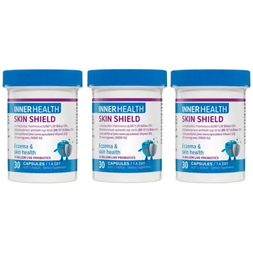 Inner Health 프로<b>바이오틱스</b> <b>Skin</b> Shield 캡슐 30정 3개 3개월분