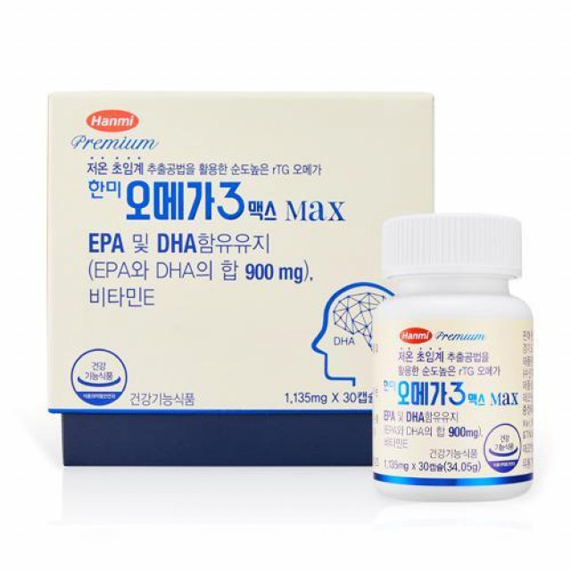 <b>한미</b> 저온 초임계 <b>오메가3</b>맥스 30캡슐, 1개
