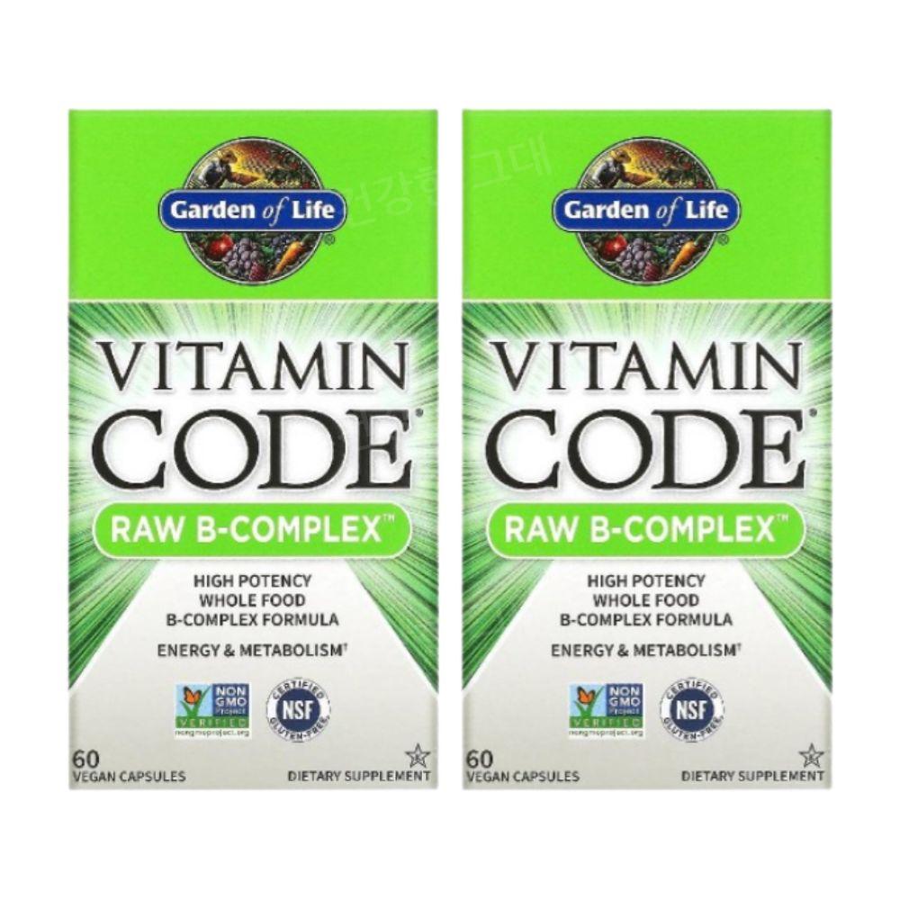가든오브라이프 비타민코드 Raw B-컴플렉스 베지캡슐 60캡슐, 1개