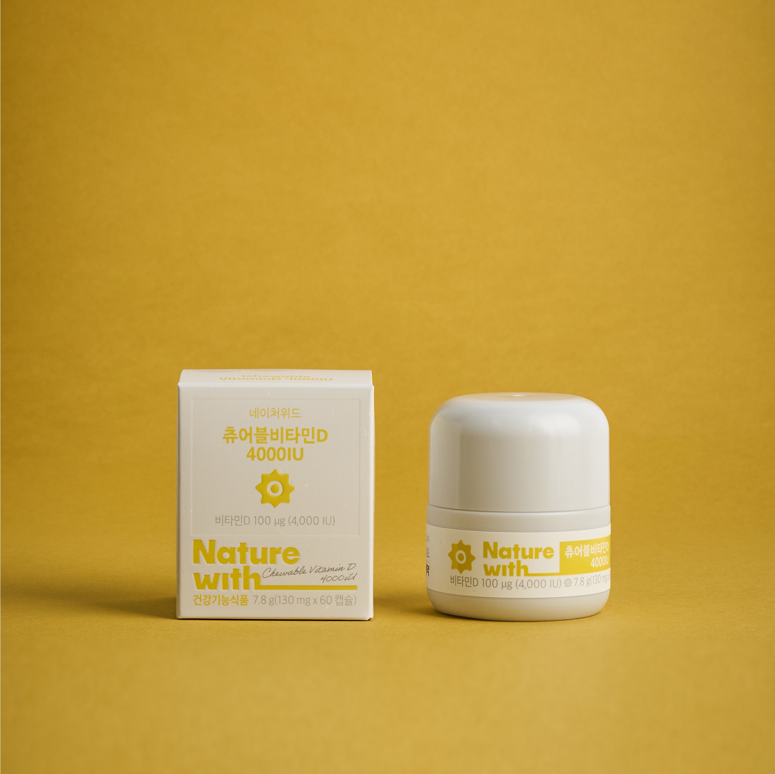 네이처위드 츄어블비타민D 60캡슐, 3개