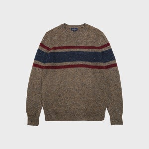 [브룩스브라더스] 청키 도네갈 크루넥 스웨터 (베이지)