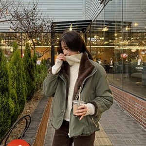 듀얼 리버시블 퍼 야상