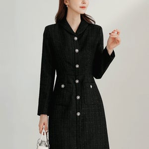 [3일만추가할인/클래식/소장템]다엔하 숄카라 펄 트위드 원피스[단독특가]