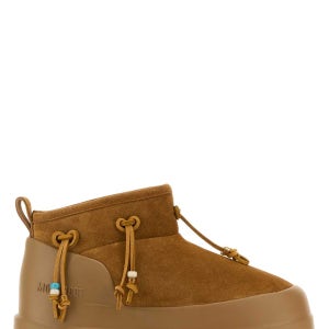 문 부츠  카라멜 스웨이드 루나 로우 앵클 부츠 2480100 M008