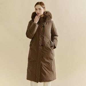 [아이잗바바] 폭스퍼 후드 롱 다운 (BROWN) BRCA2PD701