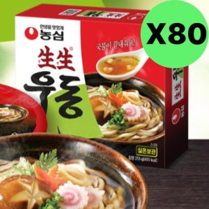 농심 생생우동 봉지 카톤 업소 대용량 즉석식품 80개