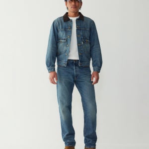 [맨온더분] 코듀로이 카라 데님 트러커 자켓_블루 4715309025 2510633997