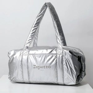 Repetto 레페토 패디드 나일론 글라이드 발레 가방 실버 미듐 라지