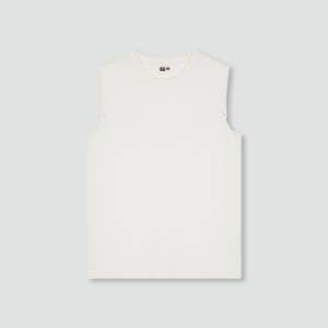 [자주] 여 절개 민소매 티셔츠 - 화이트 (J115201303)