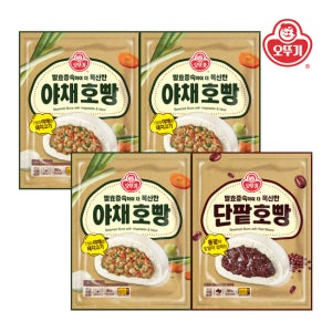 [오뚜기] 발효증숙 야채호빵 360g x 3개+단팥호빵 360g x 1개