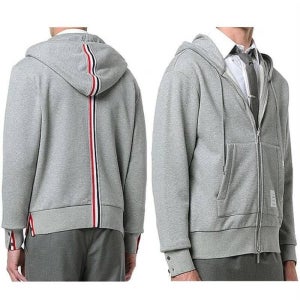 톰브라운 센터백 스트라이프 후드 집업 그레이 MJT153A 03377055 루프백 삼선 03377 055 1559931 MJT153A03377055 05 148975985