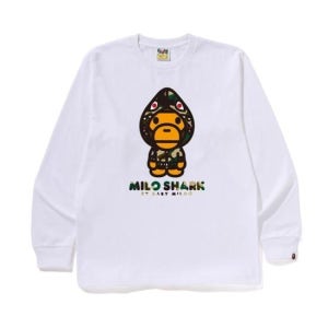 베이프 긴팔 티셔츠 화이트 옐로우 0ZXLTM001111PWHR 퍼스트 카모 마일로 샤크 FZH 롱슬리브 002LTL801001MWHD WHITE YELLOW D 148993685