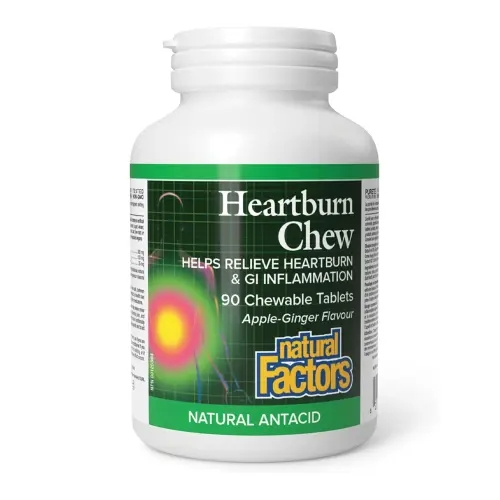 내추럴팩터스 <b>하트번</b> Chewable Tablets 90개입 위산 쓰림