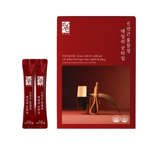 <b>철이네</b><b>홍삼</b> 6년근 <b>홍삼</b>정 데일리 굿타임 10ml x 100포, 1개