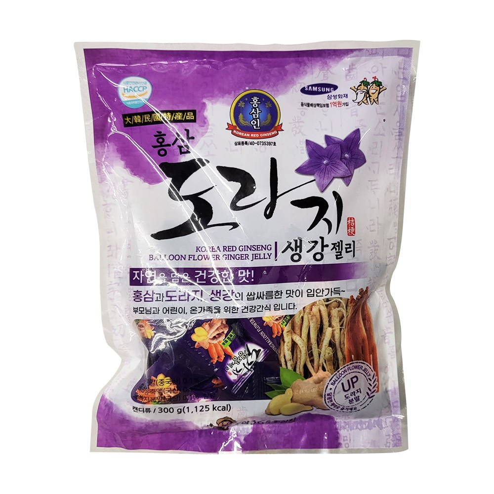 홍삼인 홍삼 도라지 생강젤리 300g, 1개