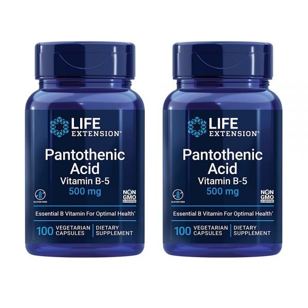 라이프익스텐션 판토텐산 비타민B5 500mg 베지캡슐 100캡슐, 1개