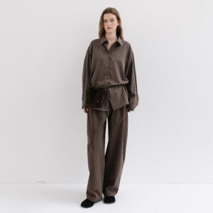 모이아 Check Shirt (Dust Cocoa)