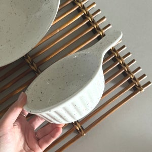 포티에 오트밀 원형 손잡이 앞접시 결혼선물, 포티에(POTIER)