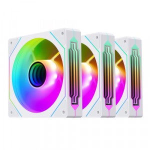 Segotep NR12 ARGB PWM 리버스 (3팩, 화이트)