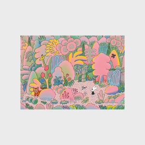 아티쉬 A3 포스터 굴리굴리/ Pink Forest