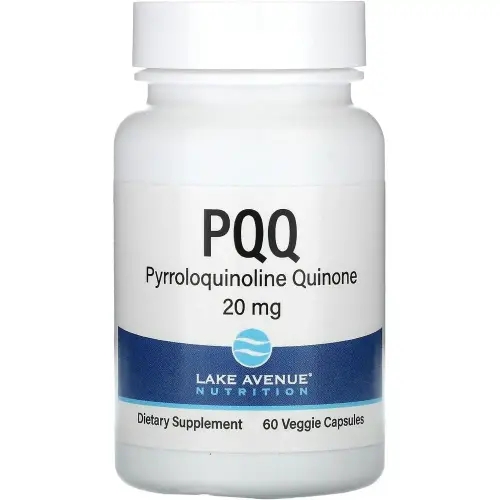 Lake Avenue 레이크 에비뉴 <b>PQQ 피롤로퀴놀린 퀴논</b> 20mg 60베지캡슐 2개