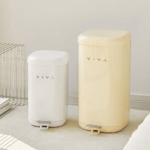 비바 더스텝 무소음 페달 휴지통 10L+20L 세트 종량제 냄새차단 기저귀 인테리어