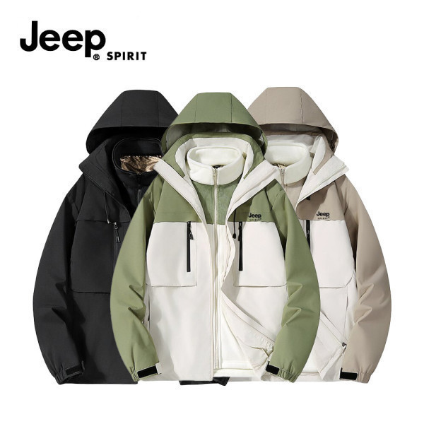 지프 3in1 바람막이+후리스 내피세트 방수점퍼 후드집업 등산자켓 JPHJ02AS550