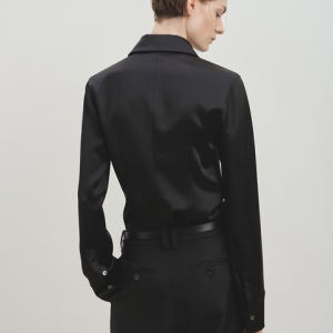 [토니웩] POINTED COLLAR FITTED SHIRTS_ BLACK
