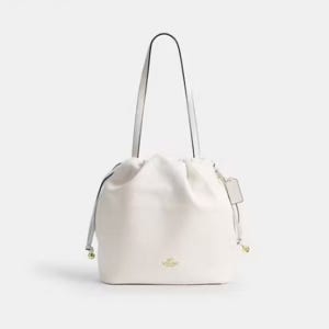 [코치공식] 페이 드로우스트링 토트 백 (CV947IMCHK)