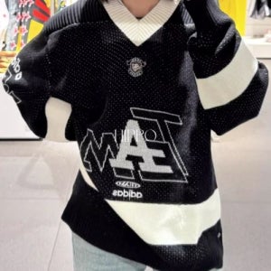 [아디다스] 오리지널 TEAM 니트 스웨트 셔츠 맨투맨 블랙